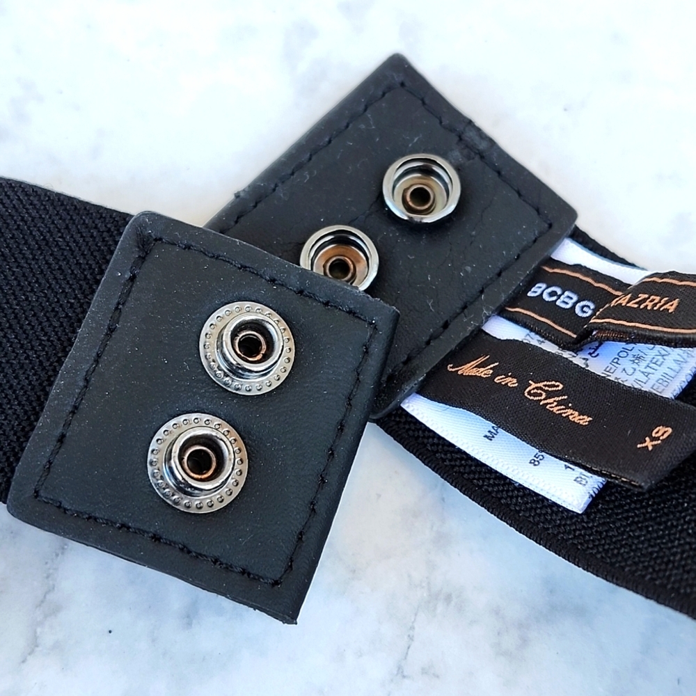 BCBGMAXAZRIA RHINESTONE ELASTICIZED BELT - Picture 4 of 7